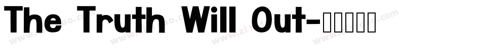 The Truth Will Out字体转换